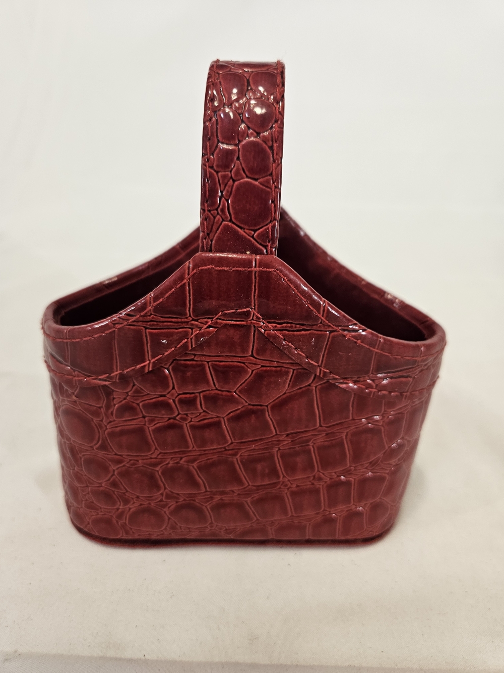 Bath & Body Works Red Croc-Embossed Faux Leather Case